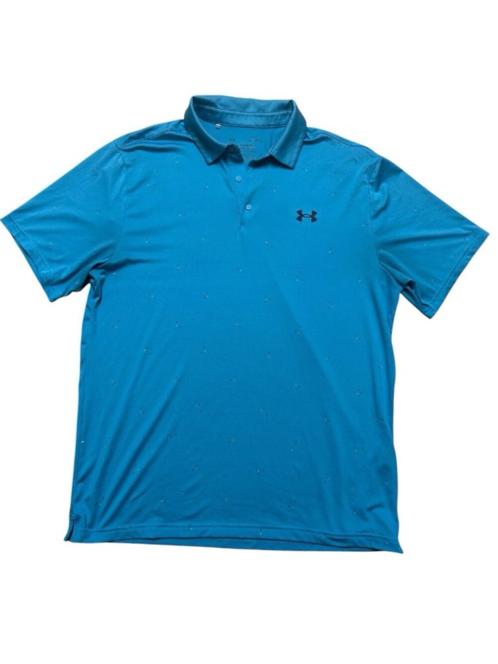 Under Armour Playoff Polo Shirt Men Large Blue Golf Athletic Short Sleeve